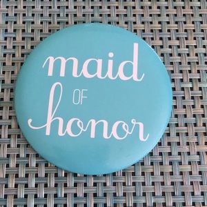 Maid of honor button pin